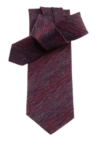 Krawatte, silber, rot & schwarz, 100% Seide