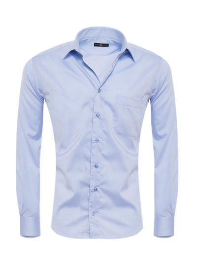 Herrenhemd, Giorgio Capone, hellblau, 100% Baumwolle — reduziert | Giorgio Capone Sale