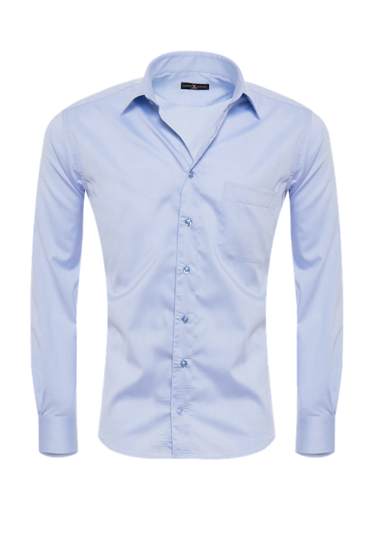 Herrenhemd, Giorgio Capone, hellblau, 100% Baumwolle — hellblau | Giorgio Capone Premium Mode