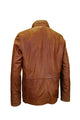 Lederjacke, Giorgio Capone, Lamm, Hochgestellter Kragen Cognac — Ansicht 2 in Hochgestellter Kragen Cognac