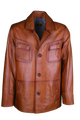 Lederjacke, Giorgio Capone, Lamm, Kragen flach, Cognac — Ansicht 1 in Cognac