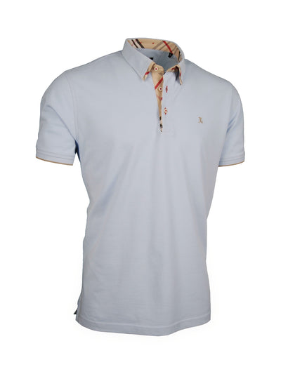 Premium Poloshirt, Giorgio Capone, hellblau, Piqué, 100% Baumwolle — reduziert | Giorgio Capone Sale