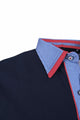 Premium Poloshirt, Giorgio Capone, langarm, blau, Piqué, 100% Baumwolle — Ansicht 3 in blau
