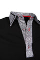 Premium Poloshirt, Giorgio Capone, langarm, schwarz, Piqué, 100% Baumwolle — Ansicht 3 in schwarz