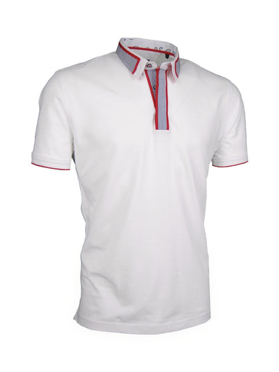Premium Poloshirt, Giorgio Capone, weiß, Jersey, 100% Baumwolle — reduziert | Giorgio Capone Sale