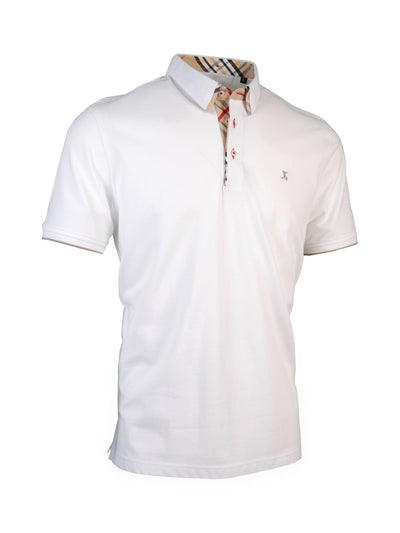 Premium Poloshirt, weiß, Piqué, 100% Baumwolle — reduziert | Giorgio Capone Sale