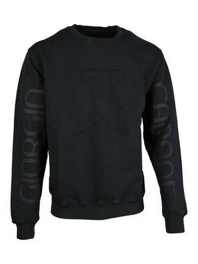 Premium heavyweight Sweater, Giorgio Capone, anthrazit dunkel, 100% Baumwolle — reduziert | Giorgio Capone Sale