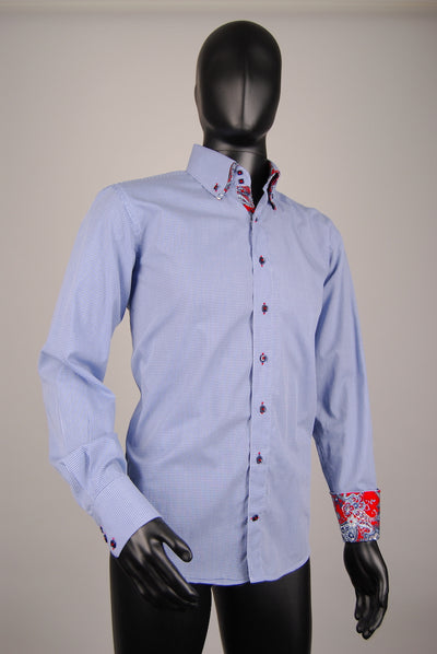 Premium Herrenhemd Einzelstück in L Slim/Normal, 100% Baumwolle, bügelfrei.