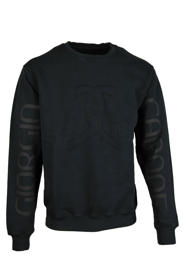 Premium heavyweight Sweater, Giorgio Capone, anthrazit dunkel, 100% Baumwolle