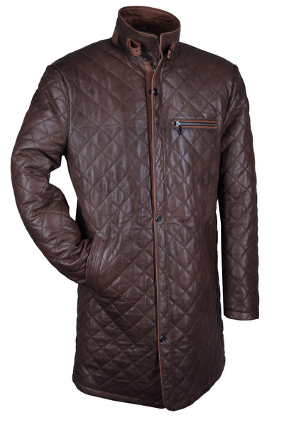 Ledermantel, Giorgio Capone, Lamm, braun - cognac