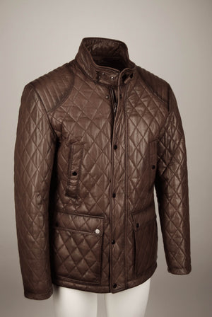 Einzelstück/Musterstück: Größe 52, Premium Lederjacke,, Lamm, Tabakbraun