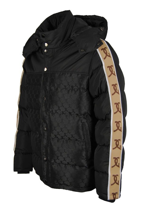 Giorgio Capone Premium Winterjacke, schwarz mit Elementen in beige