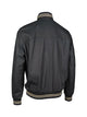 College-Lederjacke, Lamm, dunkelblau-beige — Ansicht 2 in dunkelblau-beige