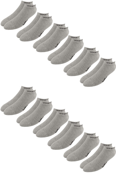 12er Pack Premium Sneaker Bambus-Socken, hellgrau.