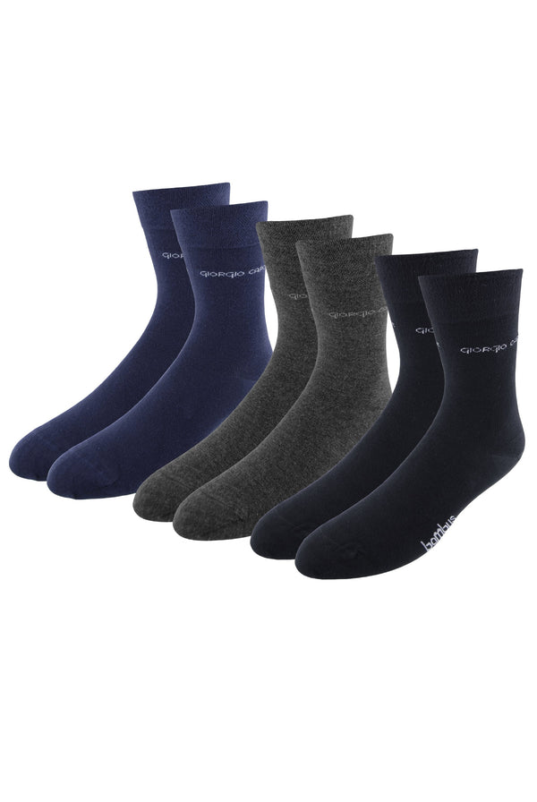 3er Pack Premium Bambus-Socken, anthrazit, dunkel-blau und schwarz — dunkel-blau und schwarz | Giorgio Capone Premium Mode