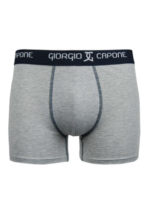 3er Pack Premium Boxershorts, grau-melange, dunkel-blau und schwarz