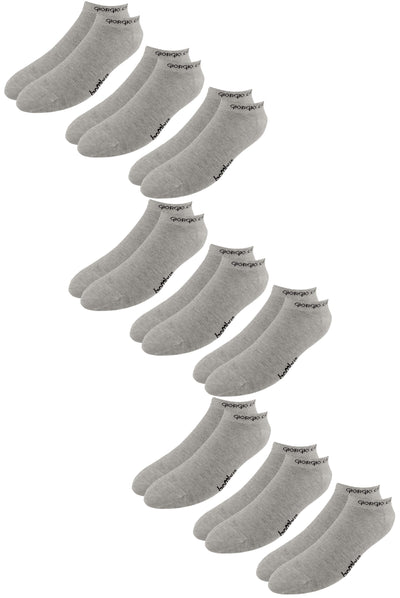 9er Pack Premium Sneaker Bambus-Socken, hellgrau.