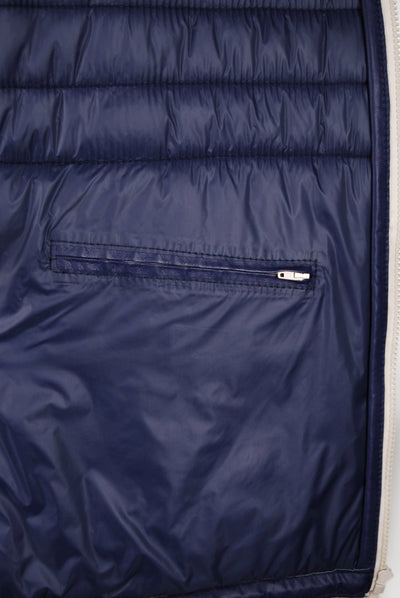 Giorgio Capone Herren-Lederjacke, Lamm Nappa, gefüttert, Enzian-Blau mit beigen Akzenten — Ansicht 2