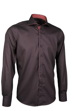 Herrenhemd, Giorgio Capone, braun, 100% Baumwolle