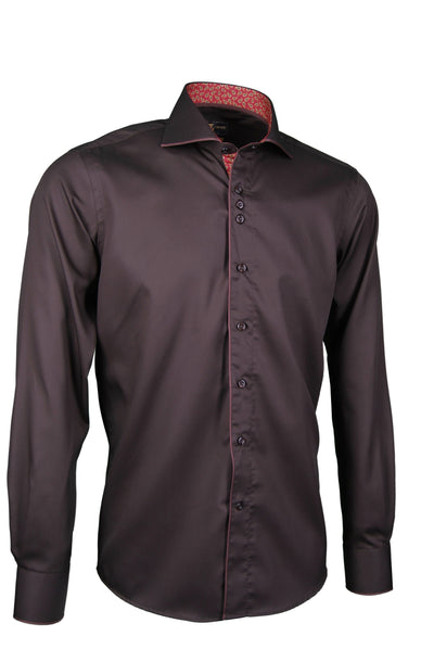 Herrenhemd, Giorgio Capone, braun, 100% Baumwolle