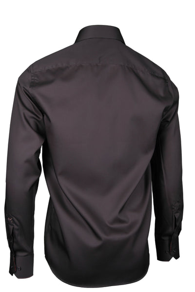 Herrenhemd, Giorgio Capone, braun, 100% Baumwolle — Ansicht 2