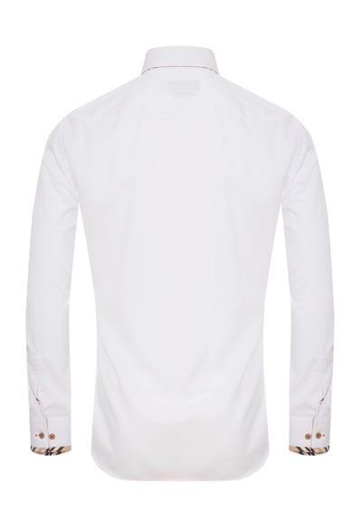 Herrenhemd, Giorgio Capone, weiß, mit gestreiften Design-Elementen, 100% Baumwolle, bügelfrei — Ansicht 2