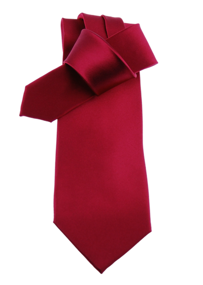 Krawatte, rubinrot, uni, 100% Seide