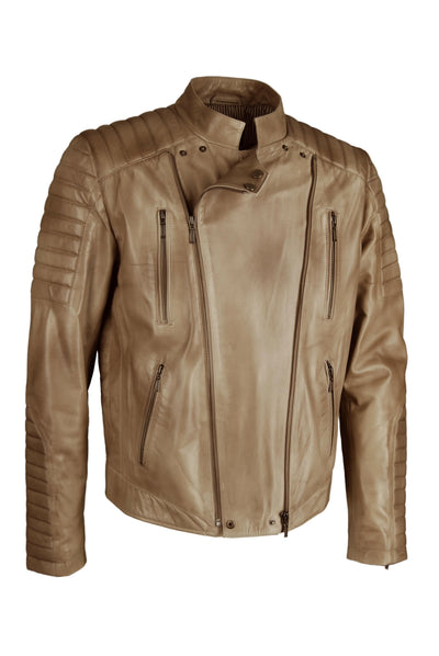 Lederjacke, Giorgio Capone, Lamm, beige