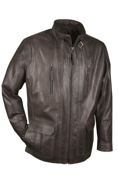 Lederjacke, Lamm, Classic-Anthrazit — reduziert | Giorgio Capone Sale