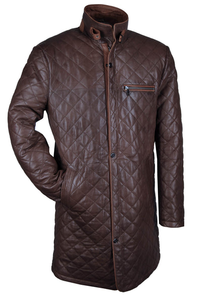 Ledermantel, Giorgio Capone, Lamm, braun - cognac — reduziert | Giorgio Capone Sale