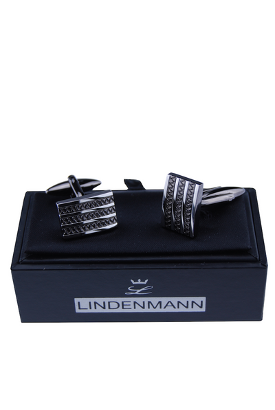 Manschettenknöpfe, rechteckig, Gun-Metall