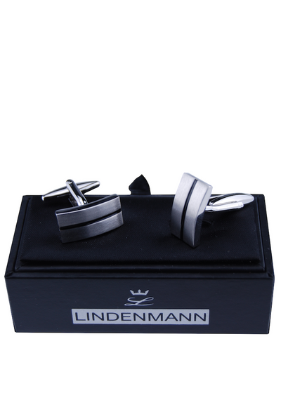 Manschettenknöpfe, rechteckig, schwarz, Lack