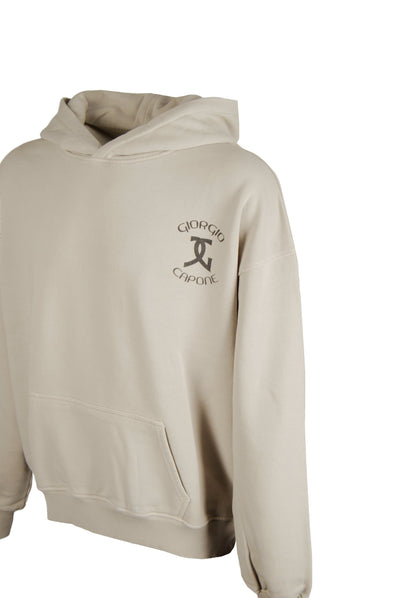 Oversized heavyweight Premium Hoodie, Giorgio Capone, sandfarben hell, 100% Baumwolle — Ansicht 2