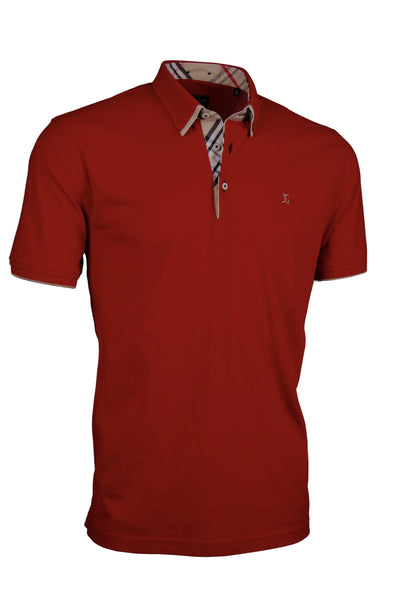 Premium Poloshirt, Giorgio Capone, rot, Piqué, 100% Baumwolle