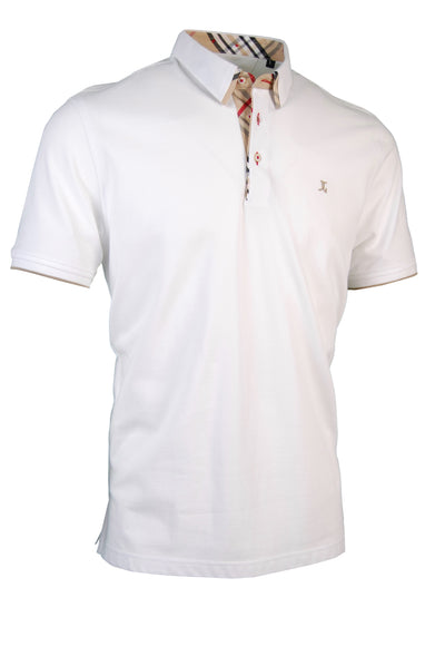 Premium Poloshirt, weiß, Piqué, 100% Baumwolle