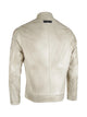 Giorgio Capone Herren-Sommer-Lederjacke, Racing, weiches Lamm Nappa, sandfarben — Ansicht 2 in sandfarben