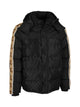 Giorgio Capone Premium Winterjacke, schwarz mit Elementen in beige — Ansicht 1 in beige
