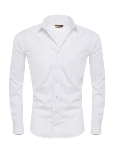 Herrenhemd, Giorgio Capone, weiß, 100% Baumwolle, bügelfrei