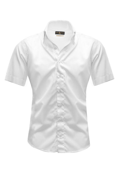 Herrenhemd, Kurzarm, Giorgio Capone, weiß, 100% Baumwolle, bügelfrei