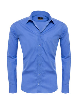 Herrenhemd, Giorgio Capone, blau, 100% Baumwolle