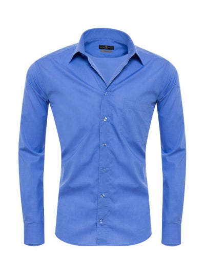 Herrenhemd, Giorgio Capone, blau, 100% Baumwolle — reduziert | Giorgio Capone Sale