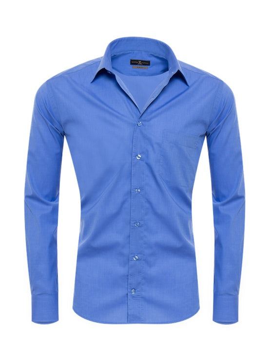 Herrenhemd, Giorgio Capone, blau, 100% Baumwolle — blau | Giorgio Capone Premium Mode