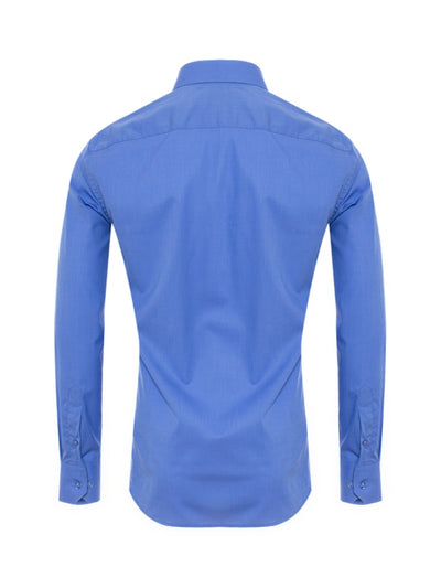 Herrenhemd, Giorgio Capone, blau, 100% Baumwolle Rückansicht — Giorgio Capone Premium Herrenmode