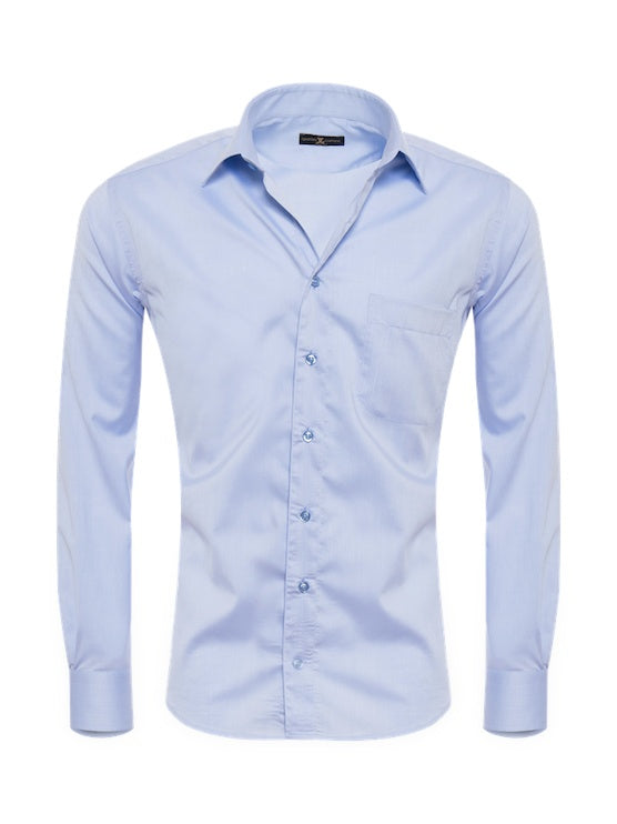 Herrenhemd, Giorgio Capone, hellblau, 100% Baumwolle — hellblau | Giorgio Capone Premium Mode