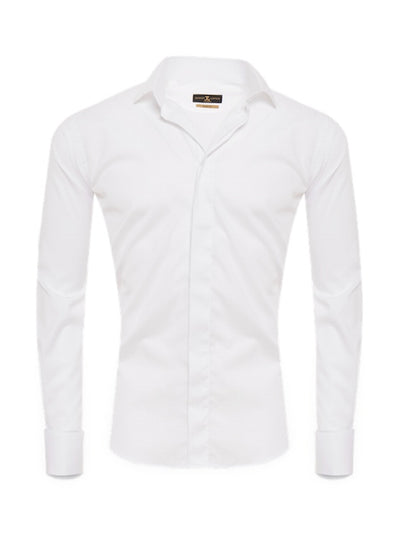 Herrenhemd, Giorgio Capone, weiß, French Cuff, Slim Fit, 100% Baumwolle, bügelfrei — reduziert | Giorgio Capone Sale