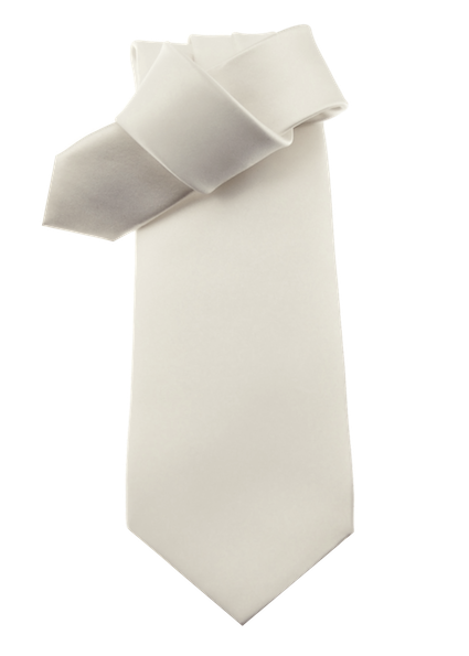Krawatte, weiß, uni, 100% Seide