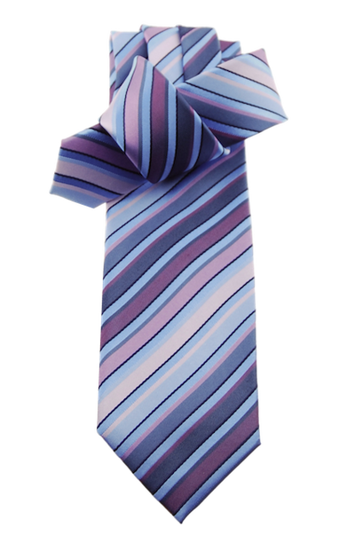 Krawatte, altrosé violett brombeer anthrazit schwarz gestreift, 100% Seide