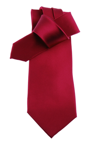 Krawatte, rubinrot, uni, 100% Seide