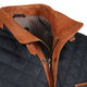 Lederjacke, Giorgio Capone, Lamm, dunkelblau - cognac — Ansicht 5 in dunkelblau - cognac