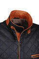 Lederjacke, Giorgio Capone, Lamm, dunkelblau - cognac — Ansicht 6 in dunkelblau - cognac